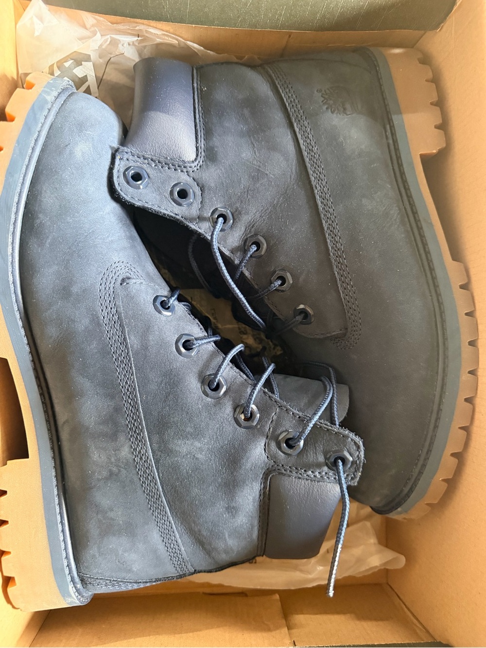 Timberland Men's Dark Blue Nubuck Lace-Up Boots